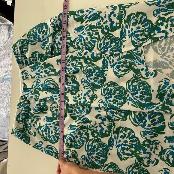 C/MEO Collective Green Asymmetrical Midi Length Skirt Size S tropical botanical - Picture 11 of 11